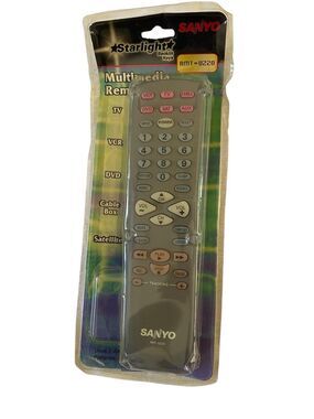 Sanyo Starlight Rmt U220 Multimedia Remote Backlit Keys Tv Media Replacement